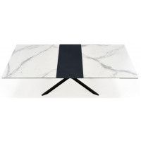 Стол Halmar DIESEL раскладной (1600-2000)*900*760 белый мрамор/темно-серый/черный купить в Минске