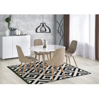 Стол обеденный раздвижной Halmar EDWARD (Эдвард) (120-200)*100 белый/дуб сан ремо купить в Минске