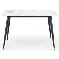 Стол обеденный Halmar Emilio (Эмилио) 140*80 белый мрамор/черный купить в Минске