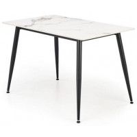 Стол обеденный Halmar Emilio (Эмилио) 140*80 белый мрамор/черный купить в Минске