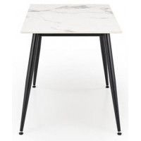 Стол обеденный Halmar Emilio (Эмилио) 140*80 белый мрамор/черный купить в Минске