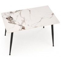 Стол обеденный Halmar Emilio (Эмилио) 140*80 белый мрамор/черный купить в Минске