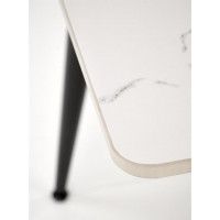 Стол обеденный Halmar Emilio (Эмилио) 140*80 белый мрамор/черный купить в Минске