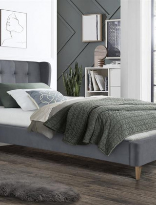 Кровать HALMAR ESTELLA 90*200 серый купить в Минске