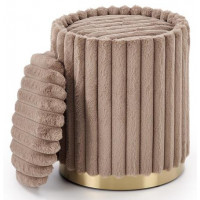 Комплект HALMAR FIDO (2 пуфа) капучино/золотой купить в Минске Комплект HALMAR FIDO (2 пуфа) капучино/золотой купить в Минске