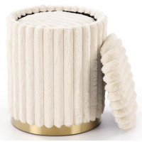 Комплект HALMAR FIDO (2 пуфа) кремовый/золотой купить в Минске Комплект HALMAR FIDO (2 пуфа) кремовый/золотой купить в Минске