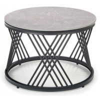 Комплект HALMAR FLAMINGO (2 стола журнальных) серый мрамор/черный купить в Минске