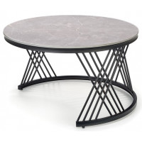 Комплект HALMAR FLAMINGO (2 стола журнальных) серый мрамор/черный купить в Минске