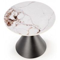 Стол журнальный HALMAR Goretti S (Горетти С) белый мрамор/черный купить в Минске