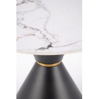 Стол журнальный HALMAR Goretti S (Горетти С) белый мрамор/черный купить в Минске