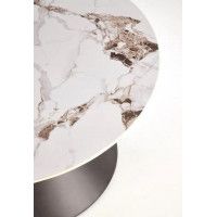 Стол журнальный HALMAR Goretti (Горетти) белый мрамор/черный купить в Минске