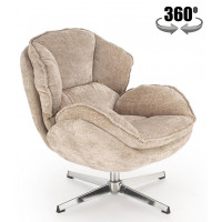 Кресло Halmar GUIDO (Гуидо) ткань бежевый/хром