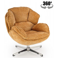 Кресло Halmar GUIDO (Гуидо) ткань горчичный/хром