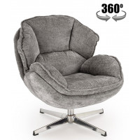 Кресло Halmar GUIDO (Гуидо) ткань серый/хром