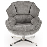 Кресло Halmar GUIDO (Гуидо) ткань серый/хром купить в Минске
