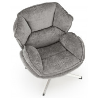 Кресло Halmar GUIDO (Гуидо) ткань серый/хром купить в Минске