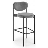 Стул барный HALMAR H-108 серый/черный