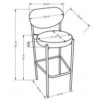 Стул барный HALMAR H-108 серый/черный купить в Минске Стул барный HALMAR H-108 серый/черный купить в Минске