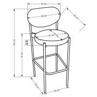 Стул барный HALMAR H-108 темно-зеленый/черный купить в Минске Стул барный HALMAR H-108 темно-зеленый/черный купить в Минске