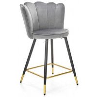 Стул барный HALMAR H106 серый/черный/золотой