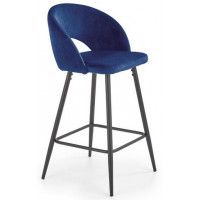Стул барный HALMAR H-96 темно-синий/черный