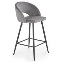 Стул барный HALMAR H-96 серый/черный