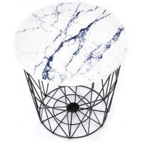 Стол журнальный HALMAR HARISSA B черный/белый мрамор купить в Минске Стол журнальный HALMAR HARISSA B черный/белый мрамор купить в Минске