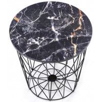 Стол журнальный HALMAR HARISSA B черный/черный мрамор купить в Минске Стол журнальный HALMAR HARISSA B черный/черный мрамор купить в Минске