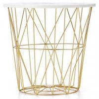 Стол журнальный HALMAR HARISSA G золотой/белый мрамор купить в Минске Стол журнальный HALMAR HARISSA G золотой/белый мрамор купить в Минске