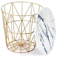 Стол журнальный HALMAR HARISSA G золотой/белый мрамор купить в Минске Стол журнальный HALMAR HARISSA G золотой/белый мрамор купить в Минске