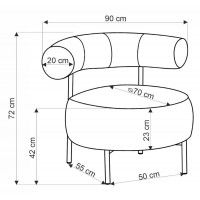 Кресло HALMAR HAZARD бежевый/черный купить в Минске