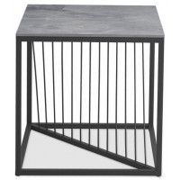 Стол журнальный HALMAR INFINITY 2 KWADRAT серый мрамор/черный купить в Минске