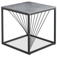 Стол журнальный HALMAR INFINITY 2 KWADRAT серый мрамор/черный купить в Минске