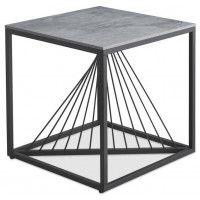 Стол журнальный HALMAR INFINITY 2 KWADRAT серый мрамор/черный купить в Минске