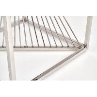 Стол журнальный HALMAR INFINITY KWADRAT дымчатый/хром купить в Минске Стол журнальный HALMAR INFINITY KWADRAT дымчатый/хром купить в Минске