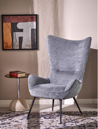 Кресло Halmar Jukon (Юкон) серый/черный купить в Минске