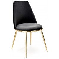 Стул HALMAR K460 черный/золотой