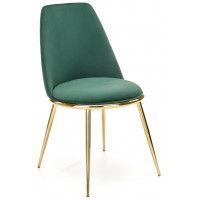 Стул HALMAR K460 темно-зеленый/золотой