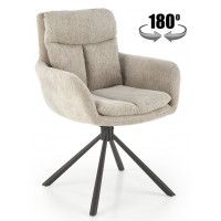 Кресло HALMAR K495 бежевый/черный