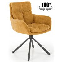 Кресло HALMAR K495 горчичный/черный