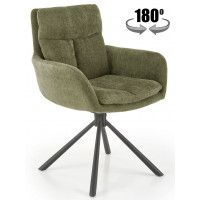 Кресло HALMAR K495 оливковый/черный