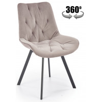 Стул поворотный Halmar K519 бежевый/черный