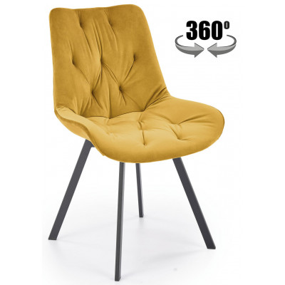 Стул поворотный Halmar K519 горчичный/черный купить в Минске