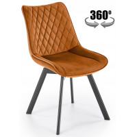 Стул поворотный Halmar K520 корица/черный