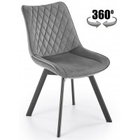 Стул поворотный Halmar K520 темно-серый/черный