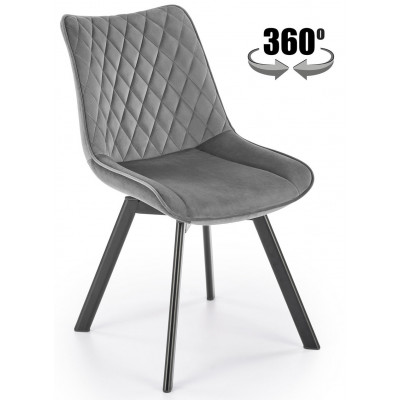 Стул поворотный Halmar K520 темно-серый/черный купить в Минске