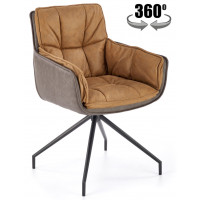 Стул поворотный Halmar K523 коричневый/темно-коричневый Стул поворотный Halmar K523 коричневый/темно-коричневый