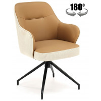 Стул поворотный Halmar K527 коричневый/черный