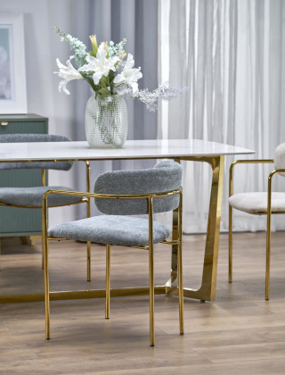 Стул Halmar K537 серый/золотой купить в Минске