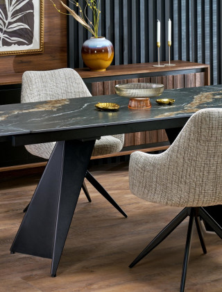 Стул поворотный Halmar K564 бежевый/черный купить в Минске